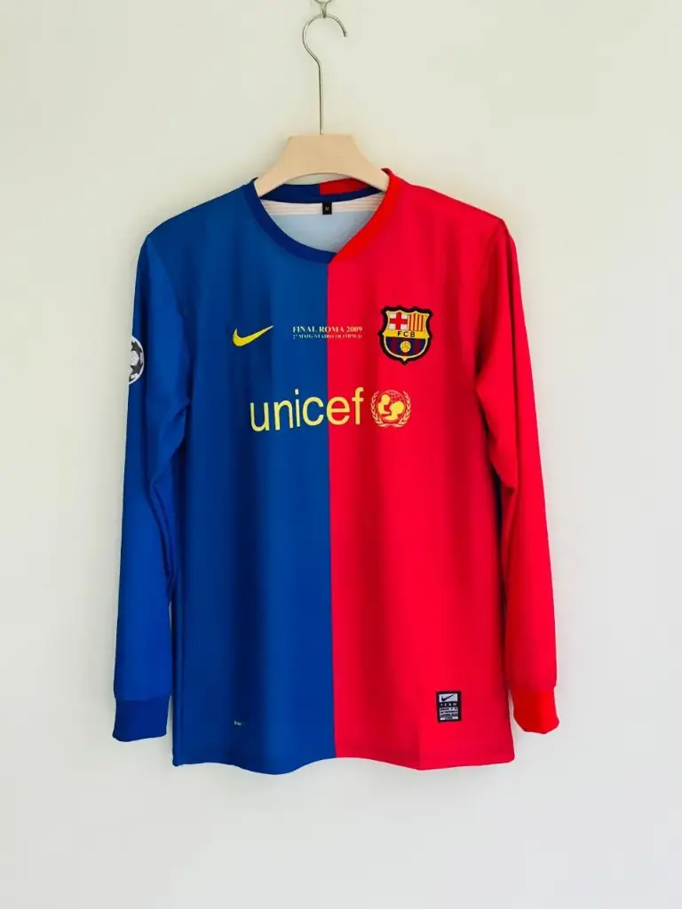 MESSI BARCELONA HOME 2008/2009 FULL SLEEV  RED & BLUE JERSEY