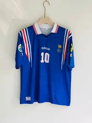 ZIDANE FRANCE  POLO FIVE SLEEV BLUE JERSEY